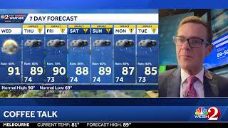 COFFEE TALK: Rain chances REALLY growing today, and watching flooding rains... Join us!