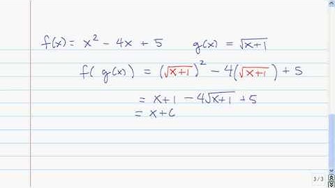 The composition of two functions