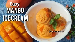 Mango Ice Cream Recipe EASY | Soft & Creamy Mango Ice Cream at home | How to make MANGO Ice Cream