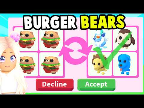 Trading PREMIUM BURGER BEARS in Adopt Me!