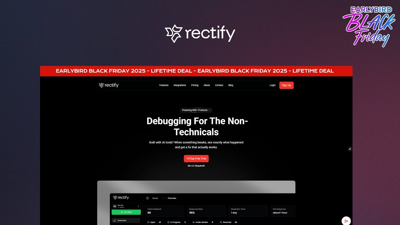 Rectify Lifetime Deal | Visual Debugging for the AI Coding Era - YouTube
