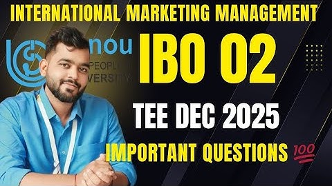 📘🔥 IBO-02 Important Questions for TEE DEC 2025 | IGNOU M.COM | Sure Shot Exam Topics! 🔥📘