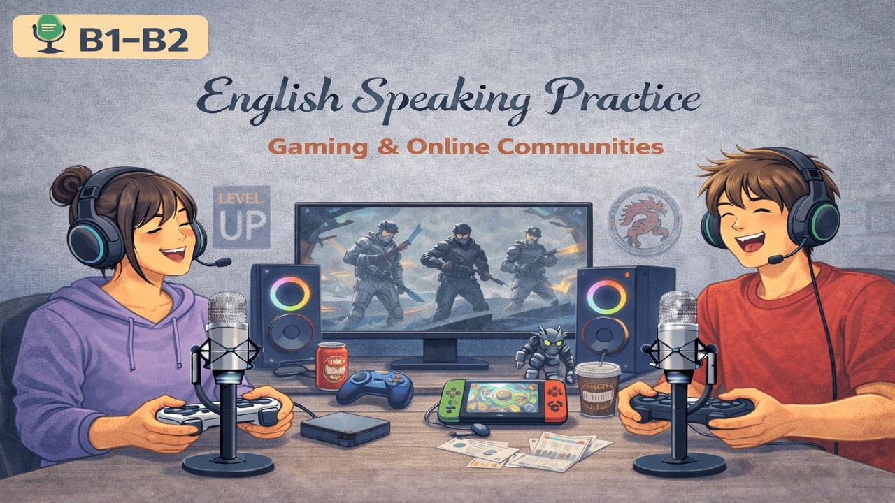 English Listening Practice (B1–B2) | Gaming & Online Communities | Podcast Dialogue