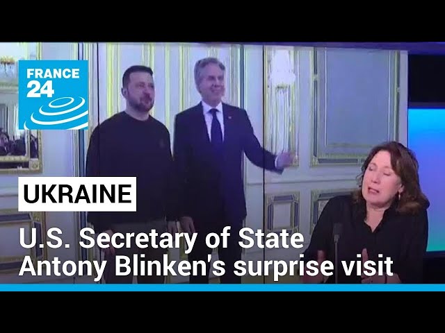 Antony Blinken in surprise visit to Ukraine as a demonstration of US unwavering support class=