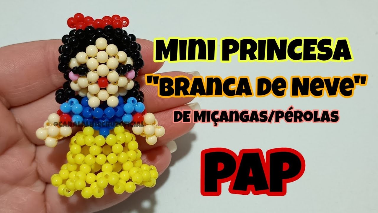 Branca de Neve de Miçangas/Pérolas- Passo a Passo (Coleção Fofurinhas 01)