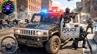 New Police Simulator Games 2026 - 4x4 Hummer H1 Cop Chasing 3D - Car Game Android Gameplay screenshot 2