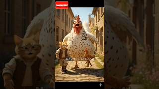 Humanoid Cat vs Giant Chicken 🐱🐔 | Funniest AI Animation | NextGenActionAI #shorts