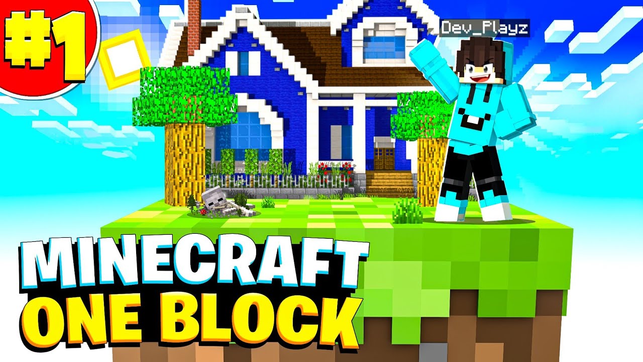 Minecraft PE One Block Survival Series Ep 1 in Hindi 1.21 | Made op ...