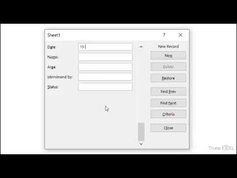 How to Create a Data Entry Form in Excel (Step-by-step Guide) - YouTube