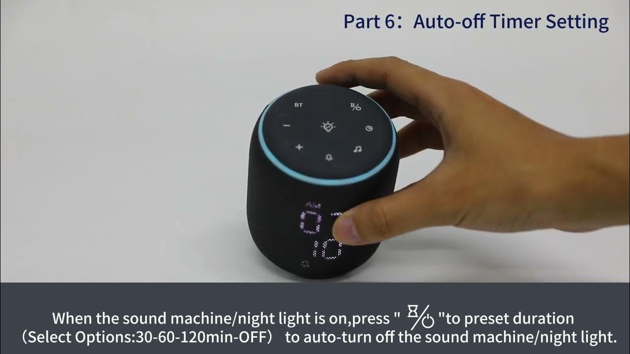 How to Set KL6 Portable Alarm Clock with Sound Machine & Bluetooth