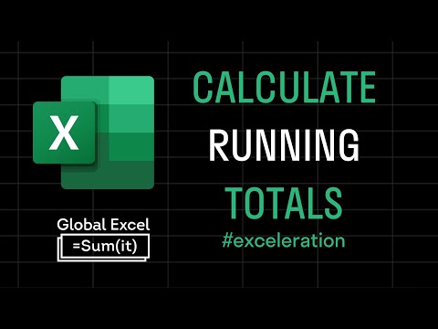 Calculate the running total in Excel