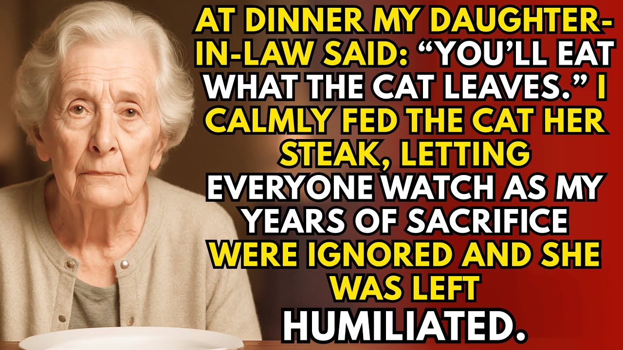 “You’ll Eat What The Cat Leaves,” My Daughter-In-Law Said—I Fed The Cat Her Steak And She Lost Face