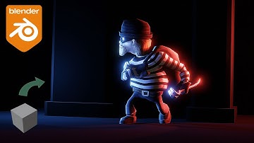 The Making of a Low Poly Burglar in Blender 3.2 - Model, Unwrap, Texture, Rig, and Animate