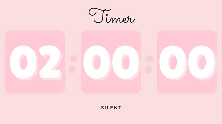🍑 2 Hours Silent Timer with Cute Ending Alarm | Pastel Peach Timer