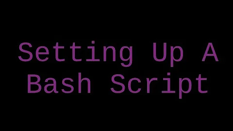 Build [1]: Setting Up a Bash Script