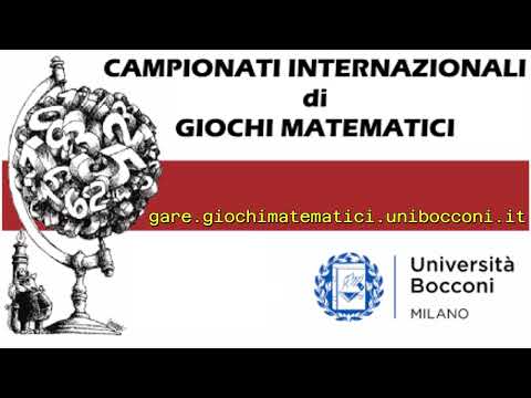 Video Campionati Internazionali di Giochi Matematici Bocconi 2026 - Videoguida all'iscrizione