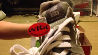 ニューバランス　スニーカー グレー 開封動画 NewBalance W574GS Grey Unboxing