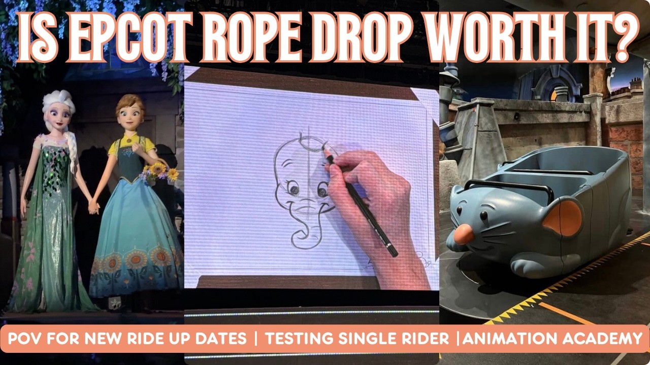 Epcot Rope Drop | POV updated rides - Frozen Ever After - Remy's | Learn to draw Dumbo and MORE!