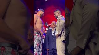 Tyson Fury v Francis Ngannou face off: "Fat As a Pig!" #boxing #tysonfury  #ngannou  #shorts