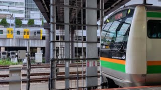 【4K高画質】試運転と試運転のコラボ!!✨E233系3000番台の乗務員訓練とE235系0番台の性能確認試運転が並ぶシーン(2026/7/16/16:15)