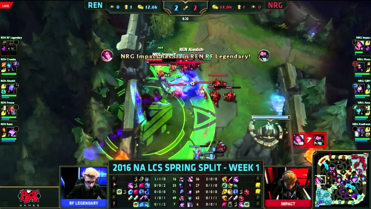 NRG Impact 1v2 Kill and Escape - REN vs. NRG - NA LCS W1D2