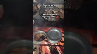 🥩🤤naga best dish smoke pork with akhuni #shortsvideo.