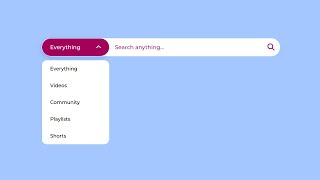Create Search Bar With Drop-down Using HTML CSS And JavaScript