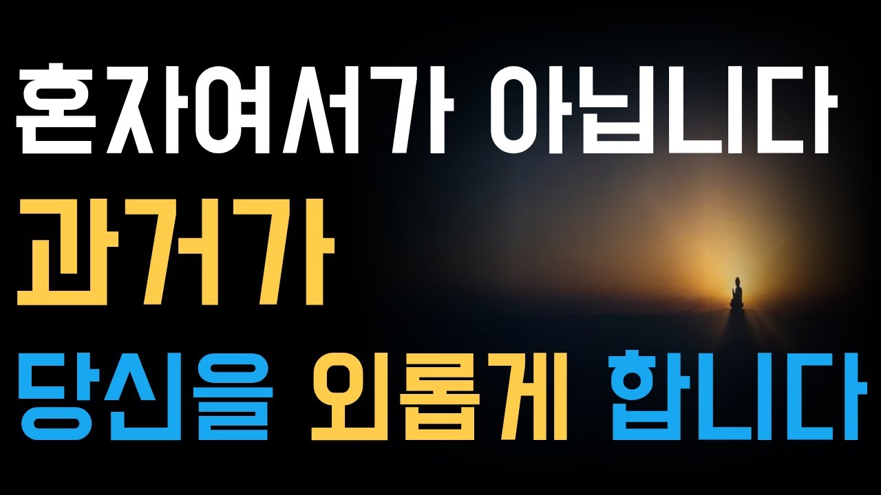 혼자여도 외롭지않게 사는법  