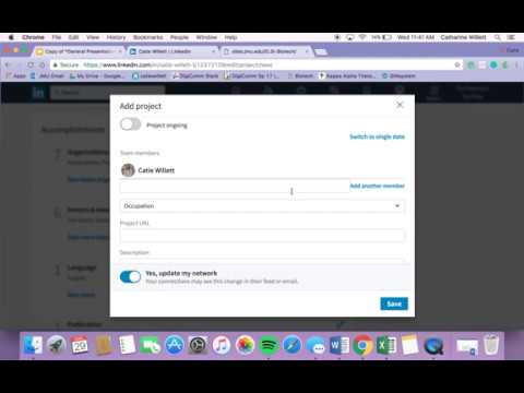 How to add a project to LinkedIn - YouTube