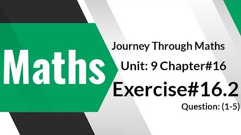 Maths-Class 5 || Journey through Maths || Unit#9 || Chapter#16 || Exercise#16.2 Q:(1-5) ||