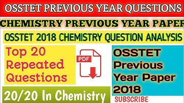 OSSTET Previous Year Questions//OSSTET 2018 Questions With Answer//Most Important Question