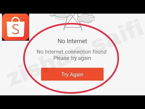 Shopee Fix No Connection | No Internet Connection Found Please try again Problem Solve