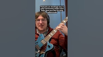 Simple improv/melody idea for guitar using triad pairs and their easy inversions using octave tricks