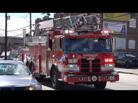 Hackensack Fire Department Ladder 1 Responding 9/29/22