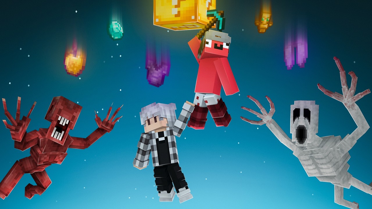 Beating One Lucky Block with EVERY Horror Mod