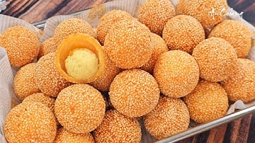 Cách làm BÁNH RÁN LÚC LẮC dễ dàng, chiên không bị nổ | Crunchy Sesame Balls Recipe