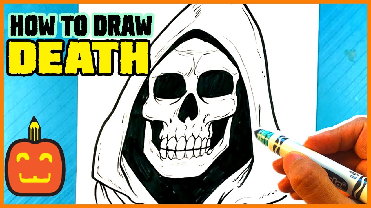 How To Draw Death Grim Reaper - Halloween Drawings