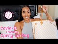 What's In My Carry On Bag *During Covid* | Louis Vuitton Neverfull MM | Jamila Lynn