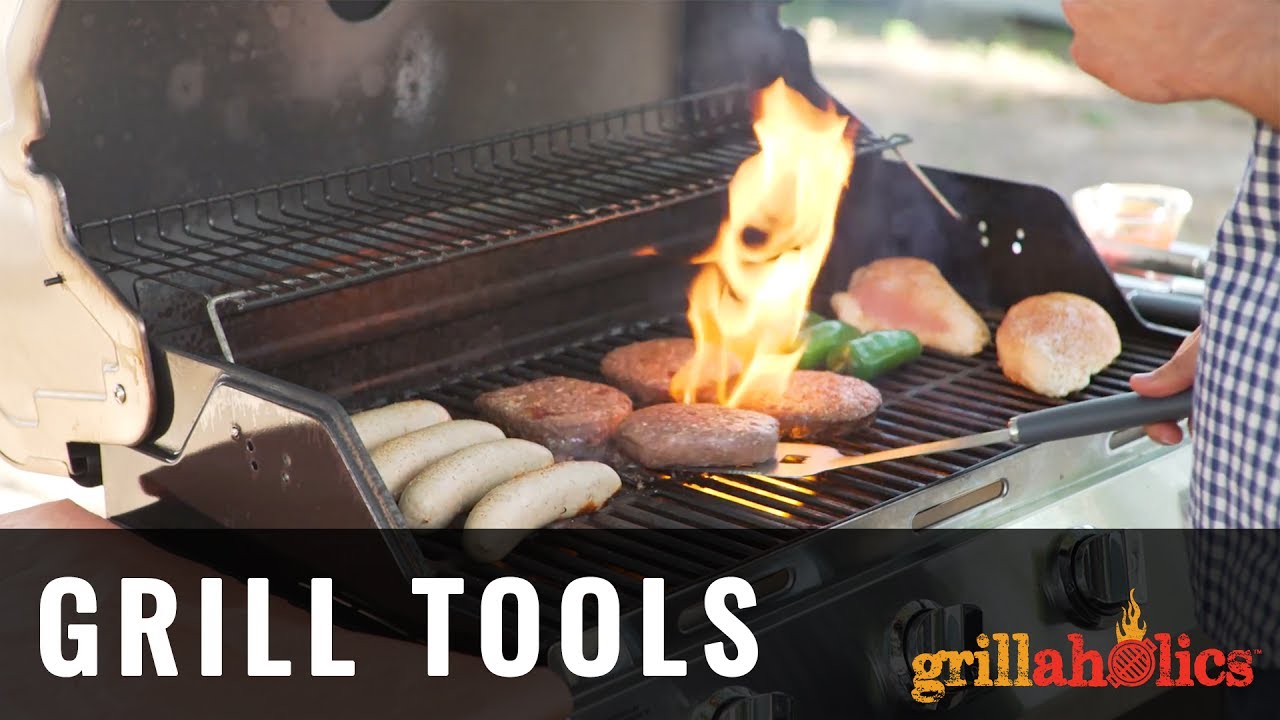 Grillaholics Set Premium Utensili Da Barbecue In Acciaio Inox - 4 Pezzi Con Spatola, Forchetta, Pinze E Spazzola, In Scatola Legno - 2