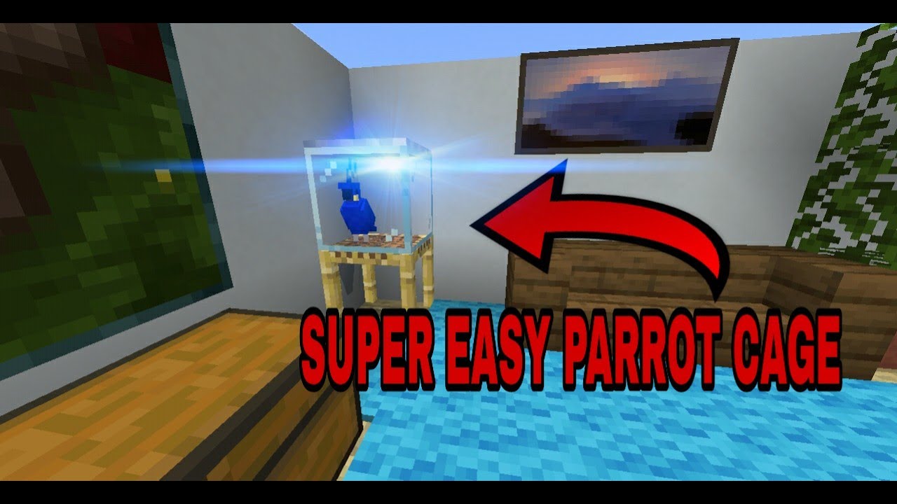 HOW TO MAKE A PARROT CAGE IN MINECRAFT PE YouTube