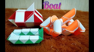 How to make simple boat and moter boat.| AV SNAKE CUBE