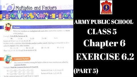 APS class 5 math chapter 6 |  MULTIPLES AND FACRORS  |  EXERCISE 6.2 (PART 5) | NKS CLASSES