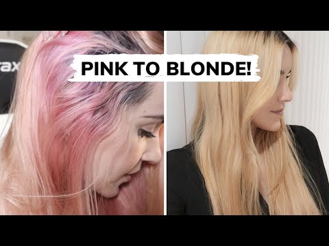 How To Remove Purple Shampoo Stain From Hair - Removing My Pink Hair Dye (No Bleach)