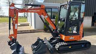 mini NEW HITACHI ZX26U-6 Mini Digger fitted with Ultra Low Profile