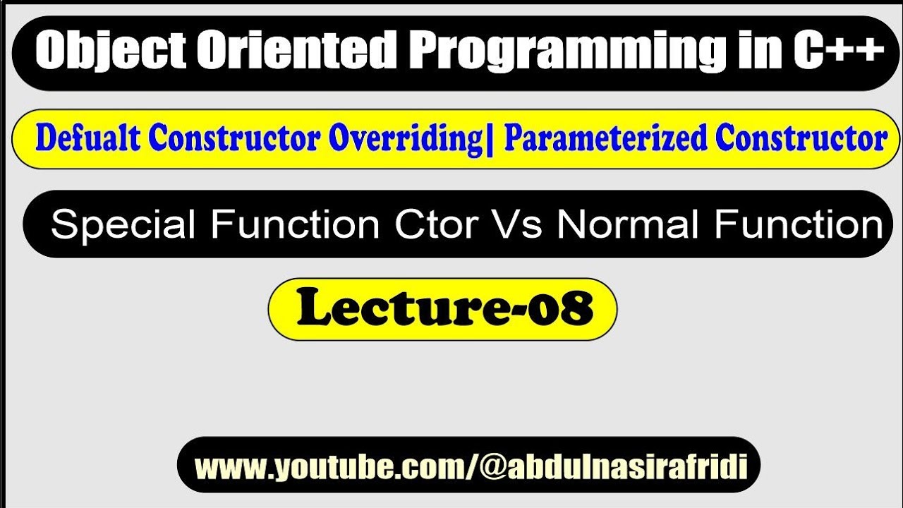 using @mappingtarget with @default constructor... Lecture-08| Default Constructor Overriding | Ctor Overloading and ...