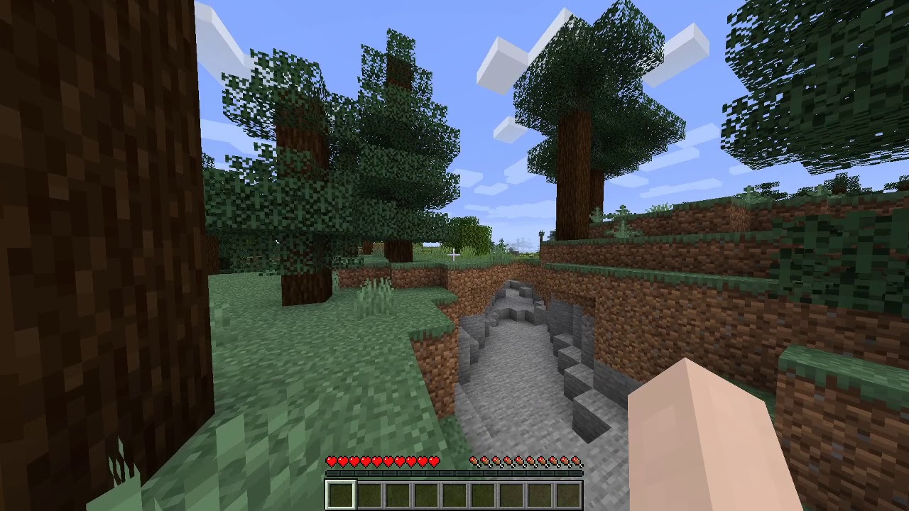 how to chop a tree down in minecraft - YouTube