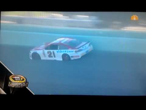 zachary quinto 2016 Ford Ecoboost 400 Ryan Blaney CRASH