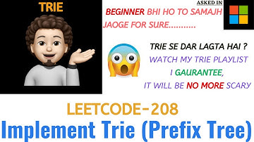 Implement Trie (Prefix Tree) | Microsoft | Leetcode - 208