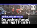 Des tracteurs forcent un barrage de police et paralysent Bruxelles image