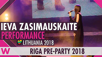 Ieva Zasimauskaitè "When We're Old" (Lithuania 2018) LIVE @ Eurovision Pre-Party Riga 2018